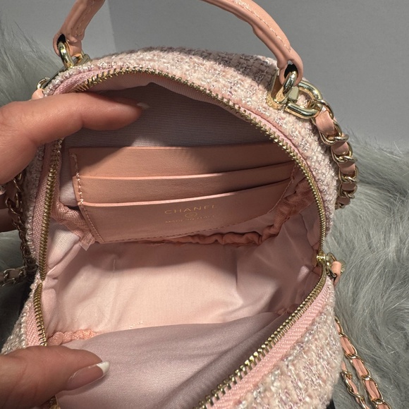 Chanel Beauty Makeup Pink Mini Tweed Backpack~NIB - Picture 7 of 9